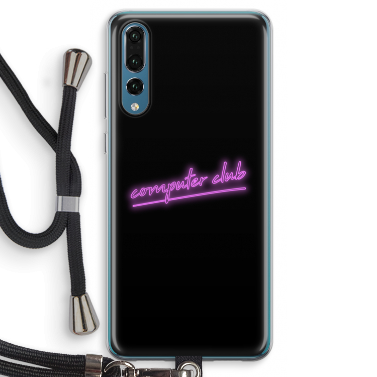 Vice Black: Huawei P20 Pro Transparant Hoesje met koord