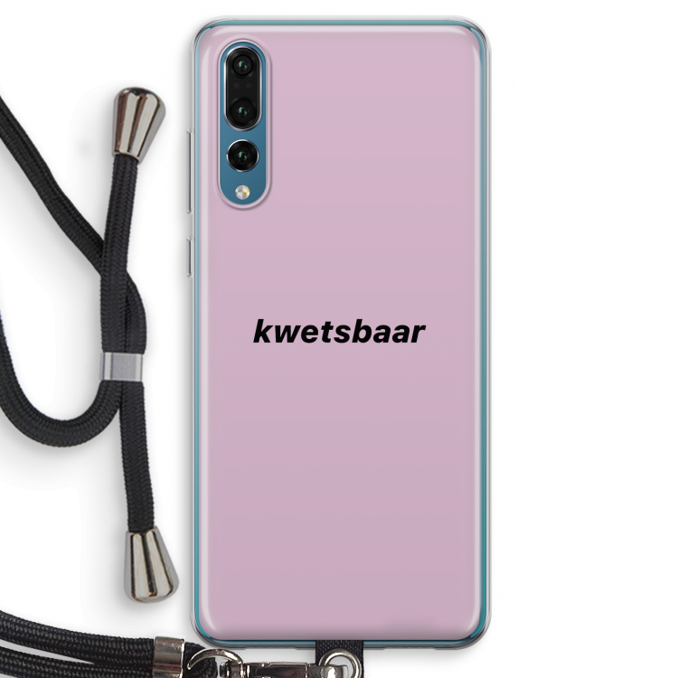 kwetsbaar: Huawei P20 Pro Transparant Hoesje met koord