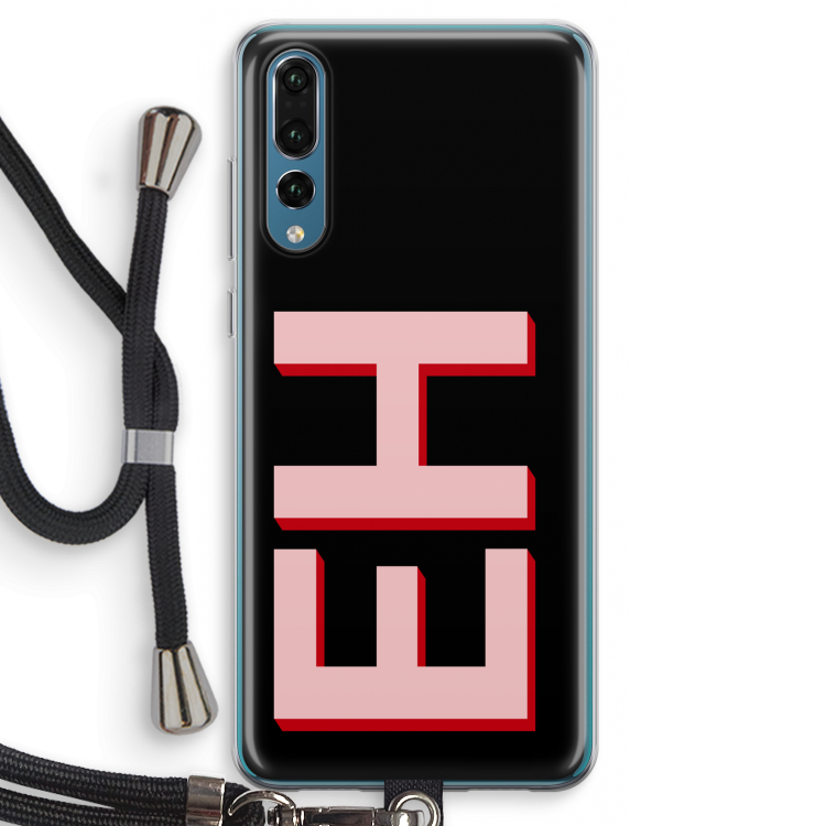 Monogram: Huawei P20 Pro Transparant Hoesje met koord