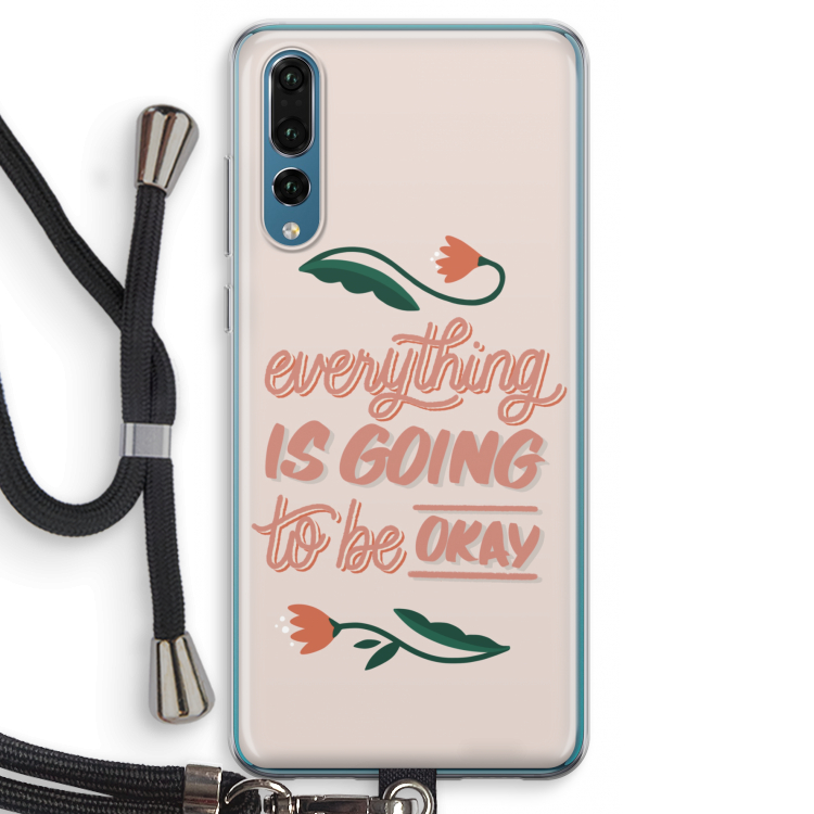 Optimistic flower girl: Huawei P20 Pro Transparant Hoesje met koord