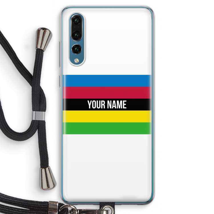 WK Wielrennen: Huawei P20 Pro Transparant Hoesje met koord