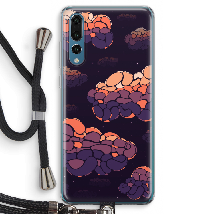 Patroon Wolken: Huawei P20 Pro Transparant Hoesje met koord