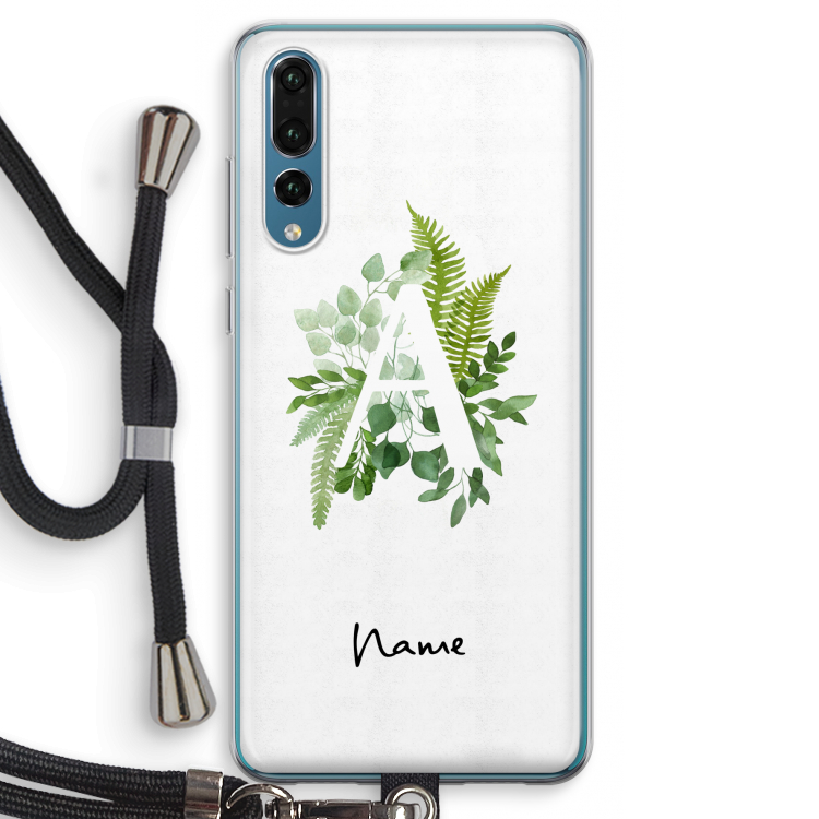 Green Brush: Huawei P20 Pro Transparant Hoesje met koord