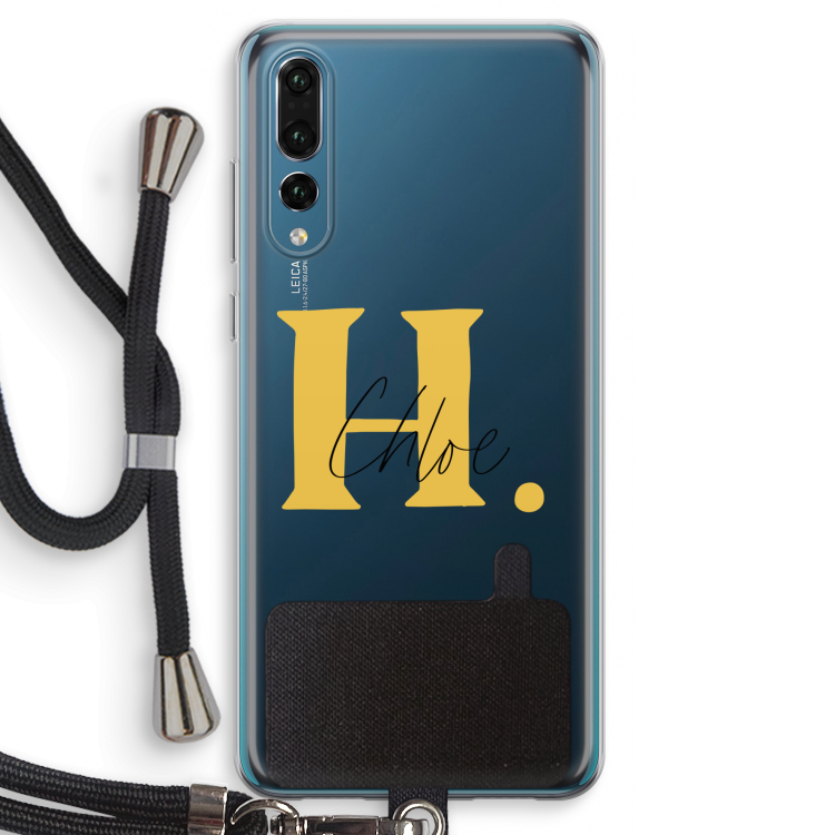 Amber Script: Huawei P20 Pro Transparant Hoesje met koord