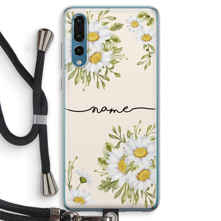 Daisies: Huawei P20 Pro Transparant Hoesje met koord