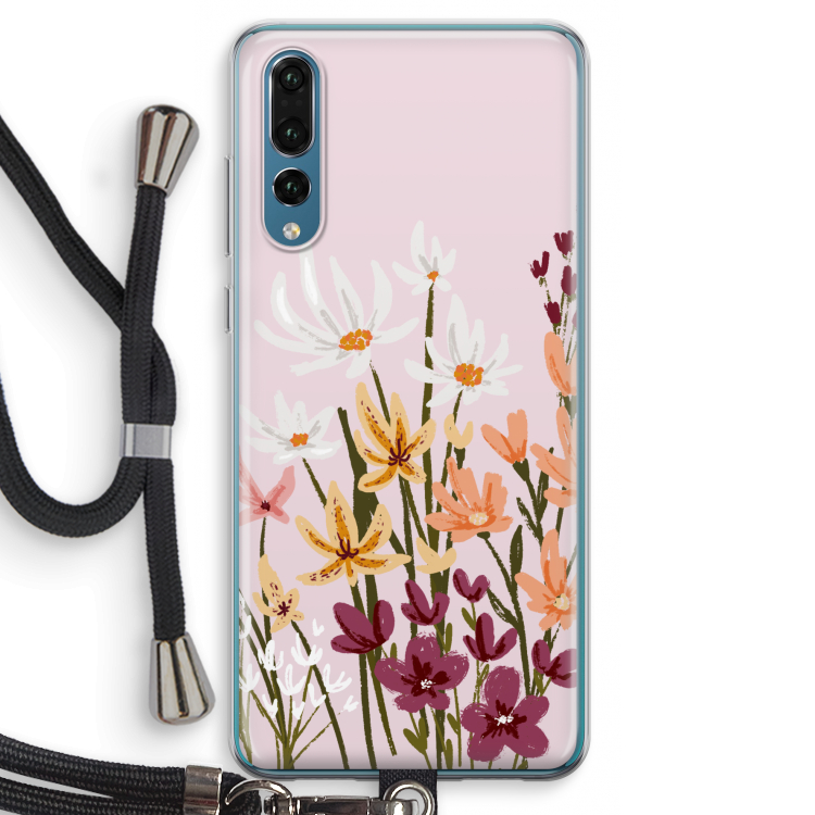 Painted wildflowers: Huawei P20 Pro Transparant Hoesje met koord