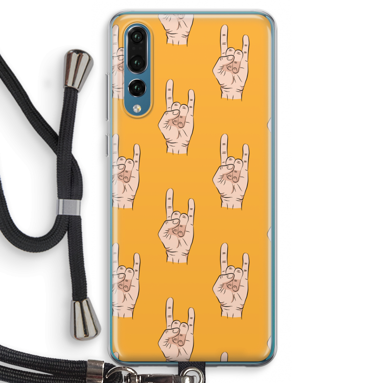 Rock: Huawei P20 Pro Transparant Hoesje met koord