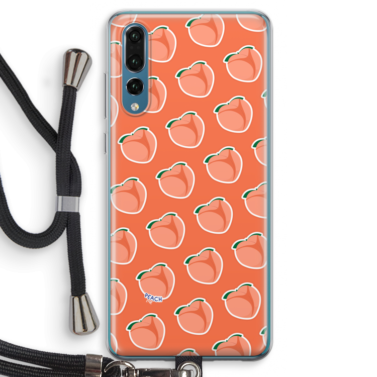 Just peachy: Huawei P20 Pro Transparant Hoesje met koord