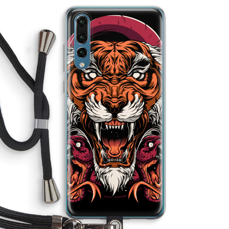 Tiger and Rattlesnakes: Huawei P20 Pro Transparant Hoesje met koord
