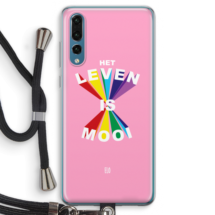 Het Leven Is Mooi: Huawei P20 Pro Transparant Hoesje met koord