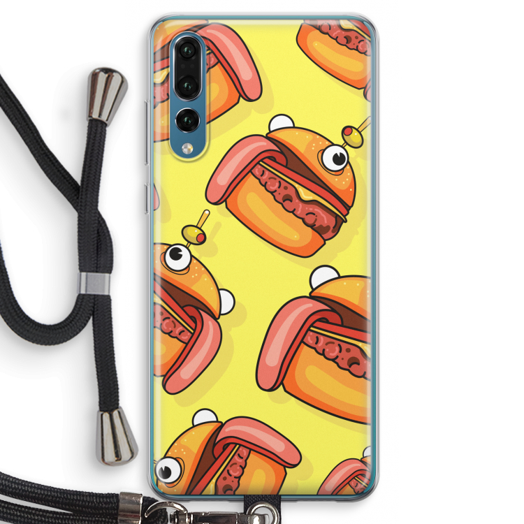Hamburger: Huawei P20 Pro Transparant Hoesje met koord