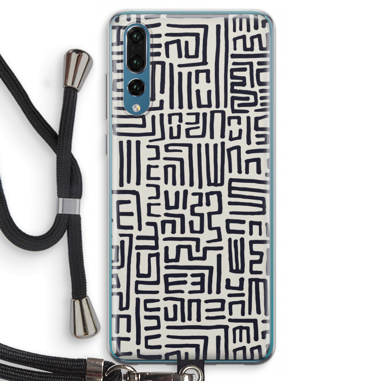 Moroccan Print: Huawei P20 Pro Transparant Hoesje met koord