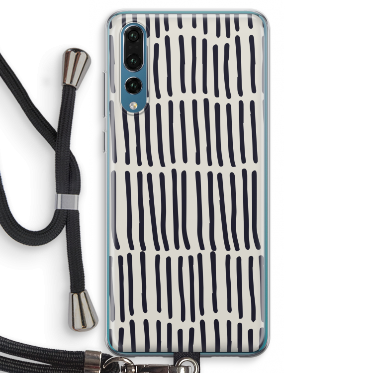 Moroccan stripes: Huawei P20 Pro Transparant Hoesje met koord