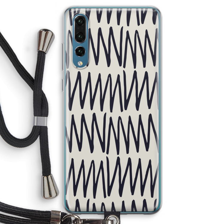 Marrakech Zigzag: Huawei P20 Pro Transparant Hoesje met koord