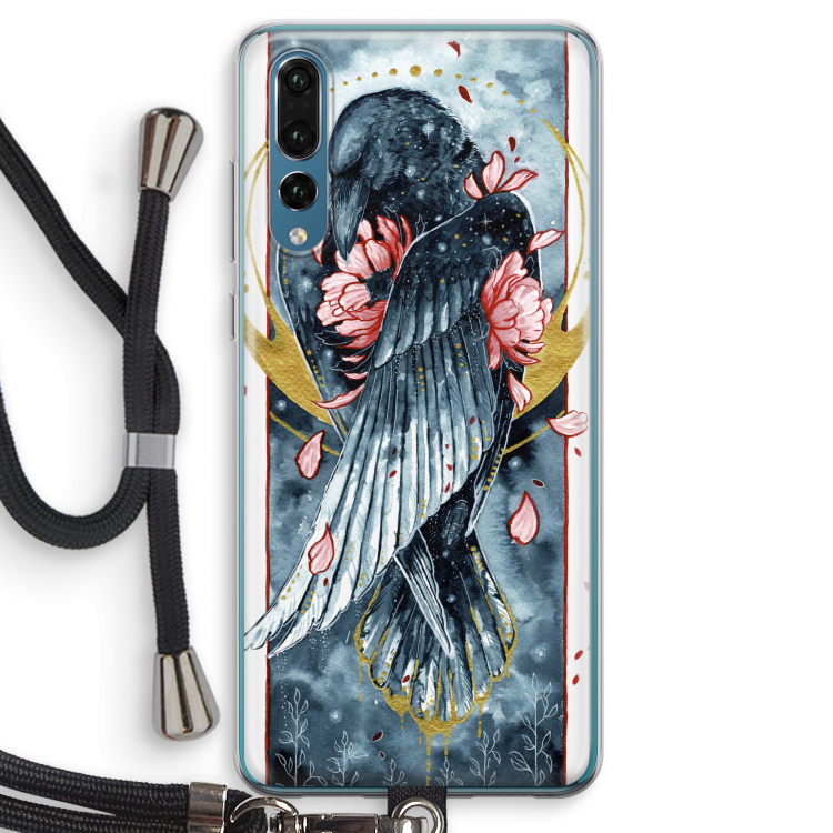 Golden Raven: Huawei P20 Pro Transparant Hoesje met koord