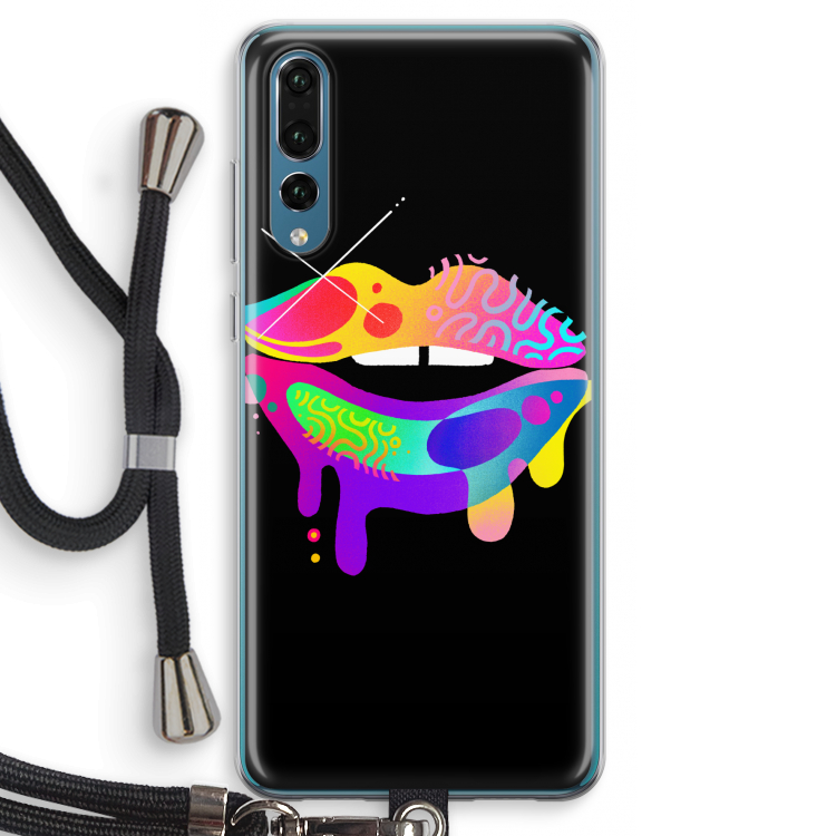 Lip Palette: Huawei P20 Pro Transparant Hoesje met koord