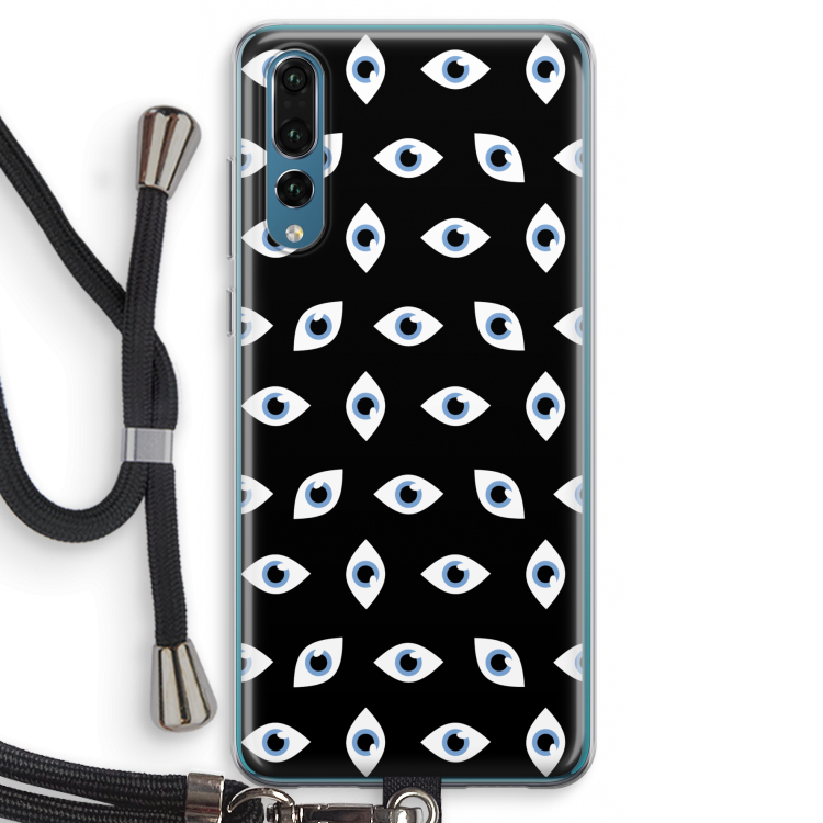Eyes pattern: Huawei P20 Pro Transparant Hoesje met koord