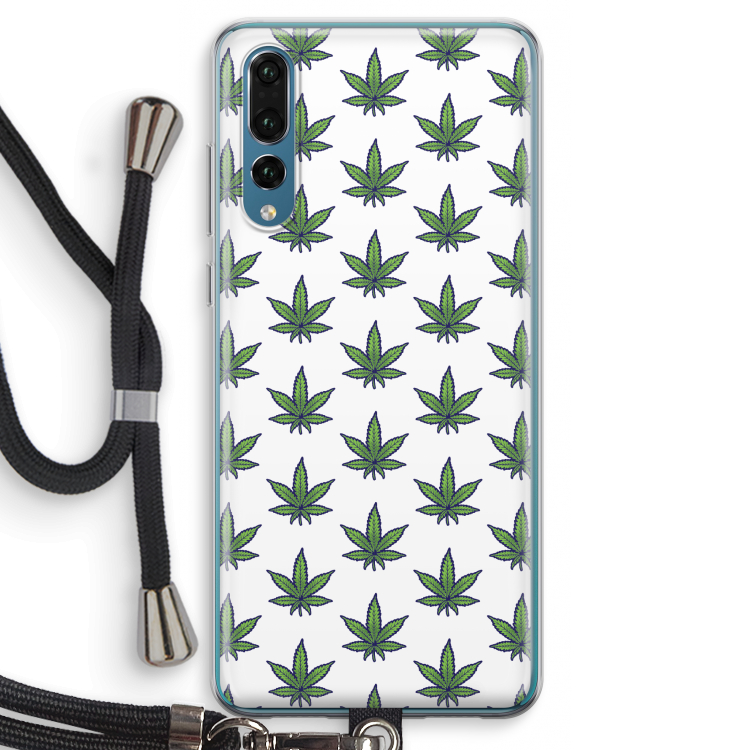 Weed: Huawei P20 Pro Transparant Hoesje met koord