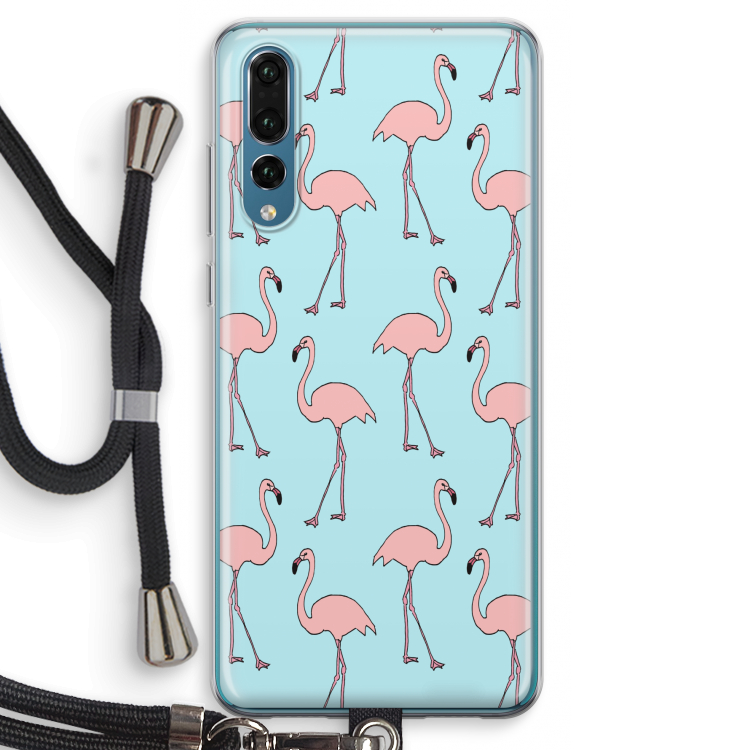 Anything Flamingoes: Huawei P20 Pro Transparant Hoesje met koord