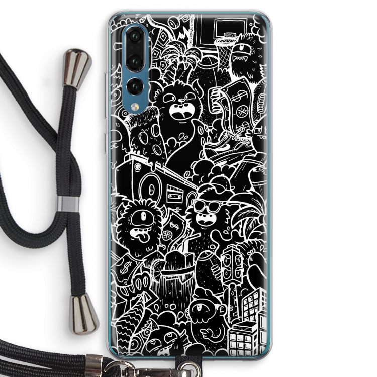 Vexx Black City : Huawei P20 Pro Transparant Hoesje met koord