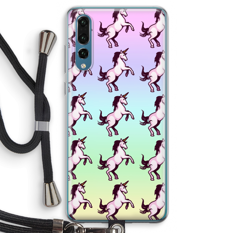 Musketon Unicorn: Huawei P20 Pro Transparant Hoesje met koord