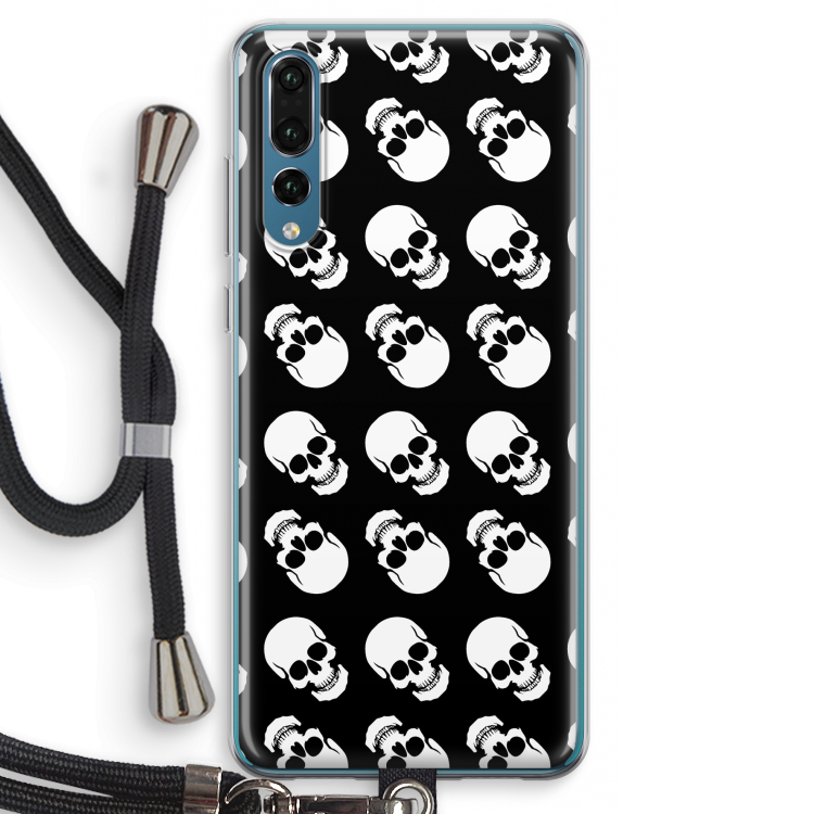 Musketon Skulls: Huawei P20 Pro Transparant Hoesje met koord