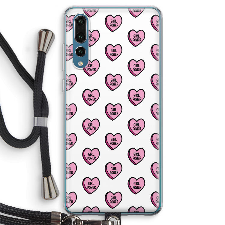 GIRL POWER: Huawei P20 Pro Transparant Hoesje met koord