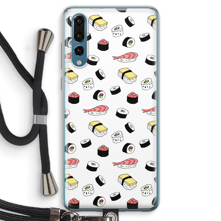 Sushi time: Huawei P20 Pro Transparant Hoesje met koord