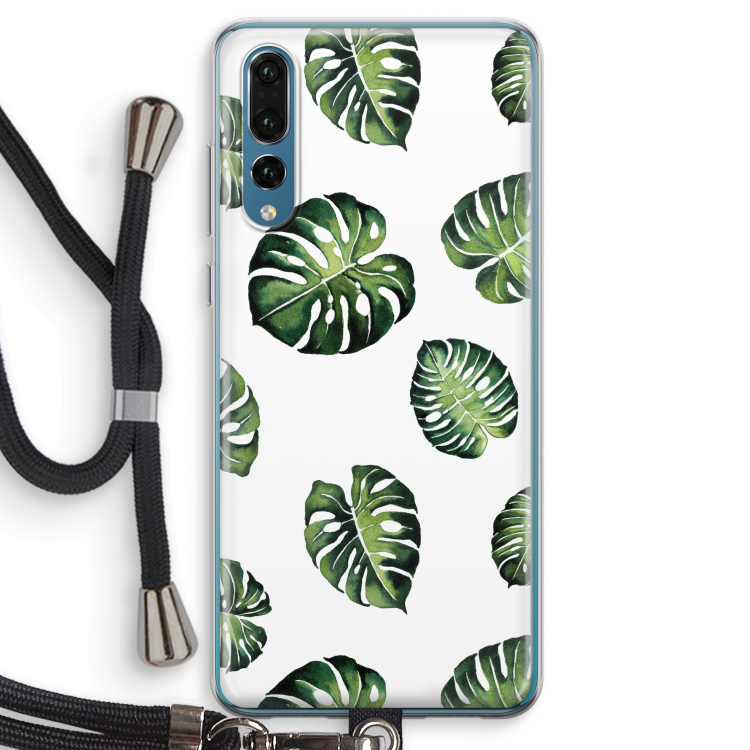 Tropische bladeren: Huawei P20 Pro Transparant Hoesje met koord