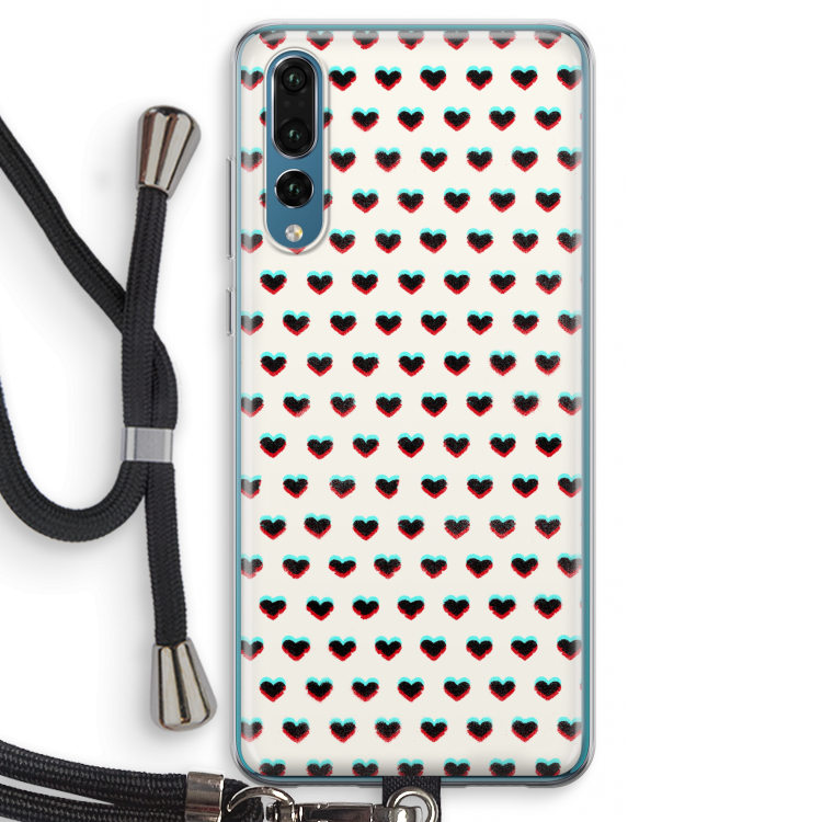 Hartjes: Huawei P20 Pro Transparant Hoesje met koord