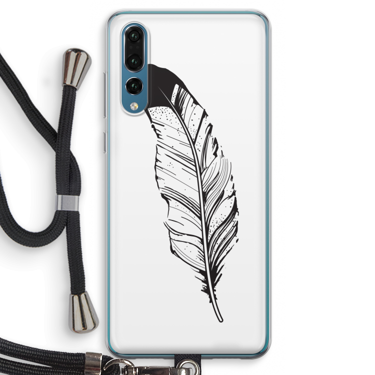 Pluim: Huawei P20 Pro Transparant Hoesje met koord