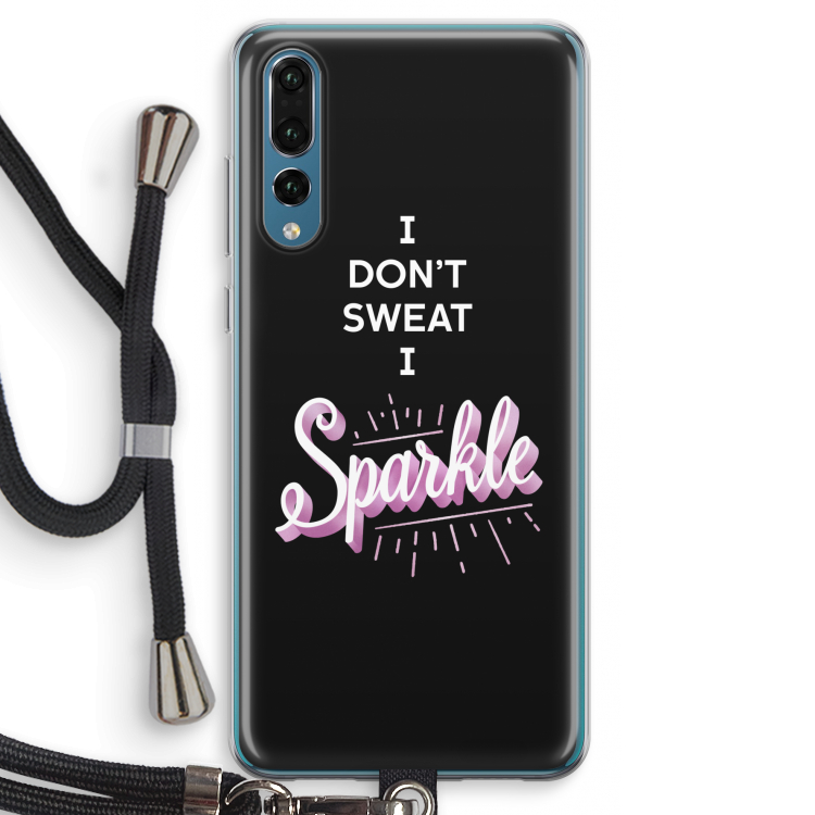 Sparkle quote: Huawei P20 Pro Transparant Hoesje met koord