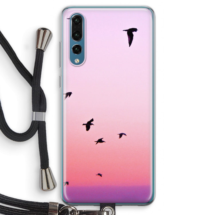 Fly away: Huawei P20 Pro Transparant Hoesje met koord