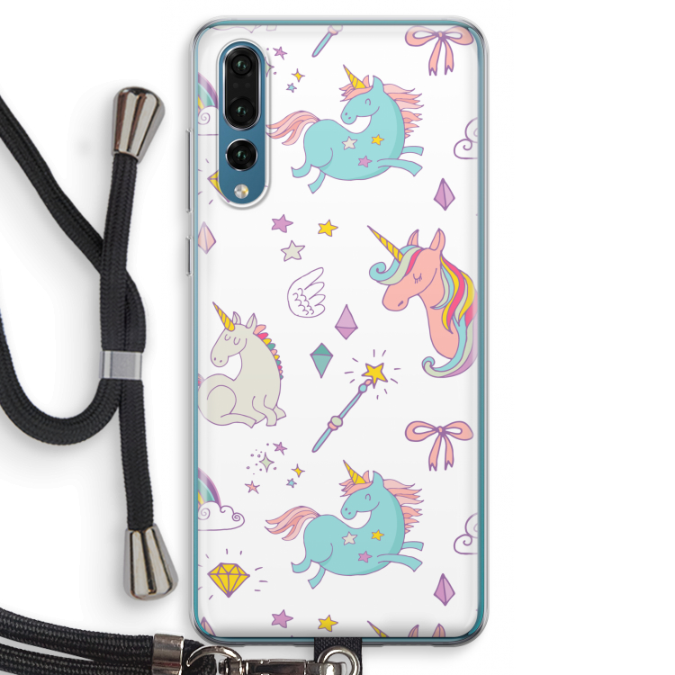 Fantasiewereld: Huawei P20 Pro Transparant Hoesje met koord