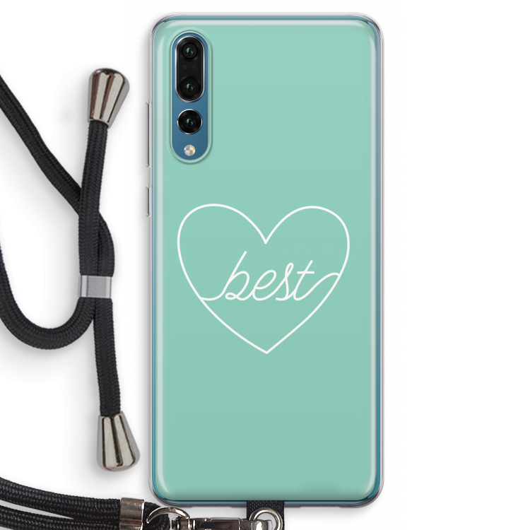 Best heart pastel: Huawei P20 Pro Transparant Hoesje met koord
