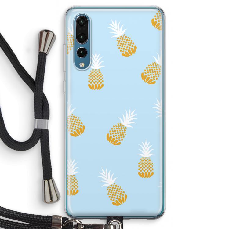 Ananasjes: Huawei P20 Pro Transparant Hoesje met koord