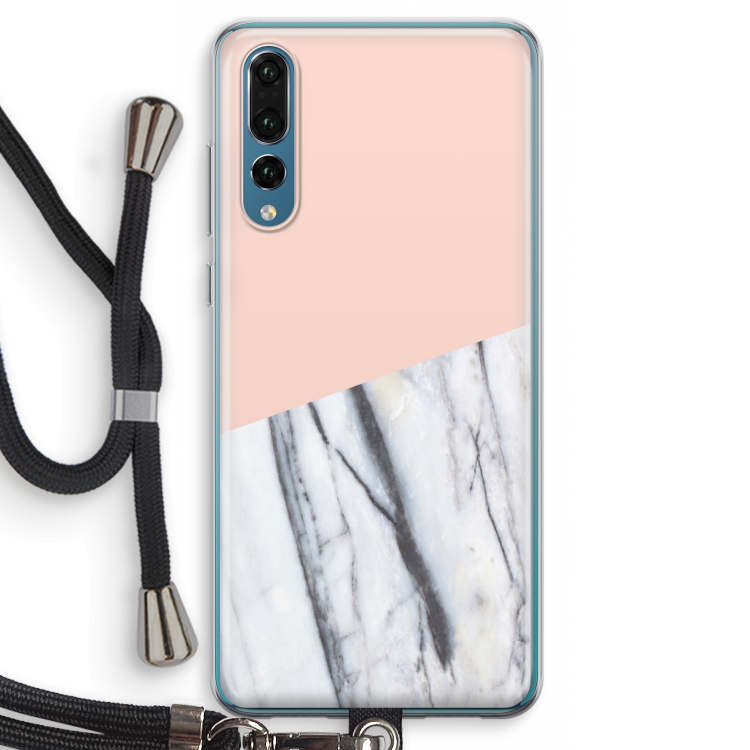 A touch of peach: Huawei P20 Pro Transparant Hoesje met koord