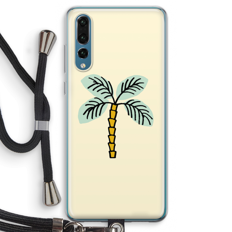 Palmboom: Huawei P20 Pro Transparant Hoesje met koord