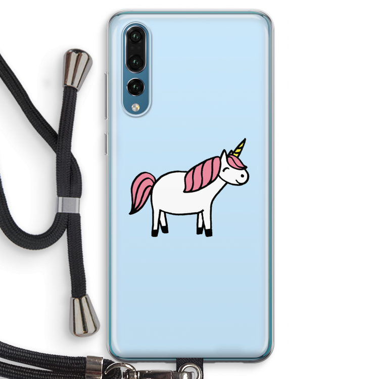 Eenhoorn: Huawei P20 Pro Transparant Hoesje met koord