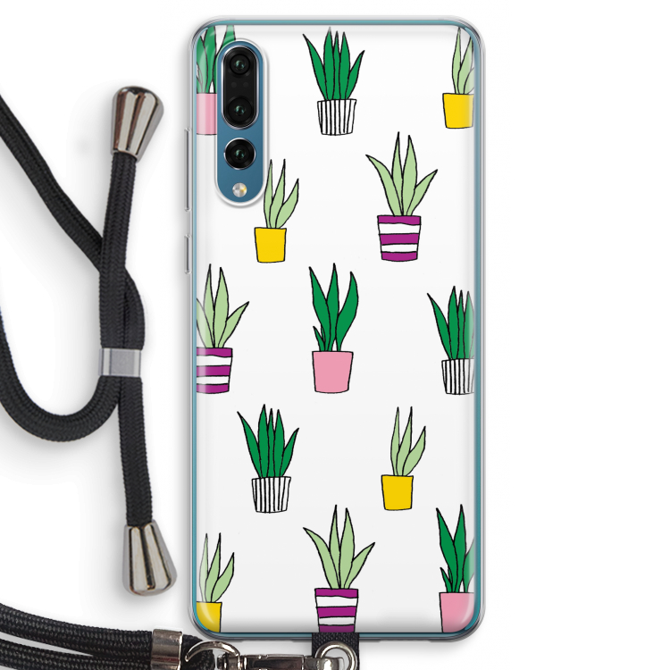 Sanseveria: Huawei P20 Pro Transparant Hoesje met koord