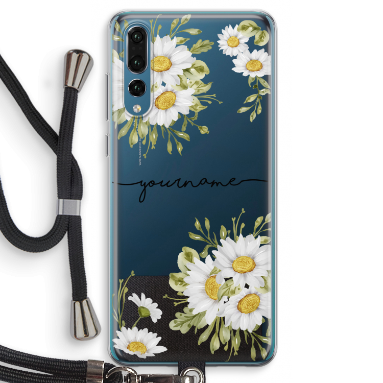 Daisies: Huawei P20 Pro Transparant Hoesje met koord