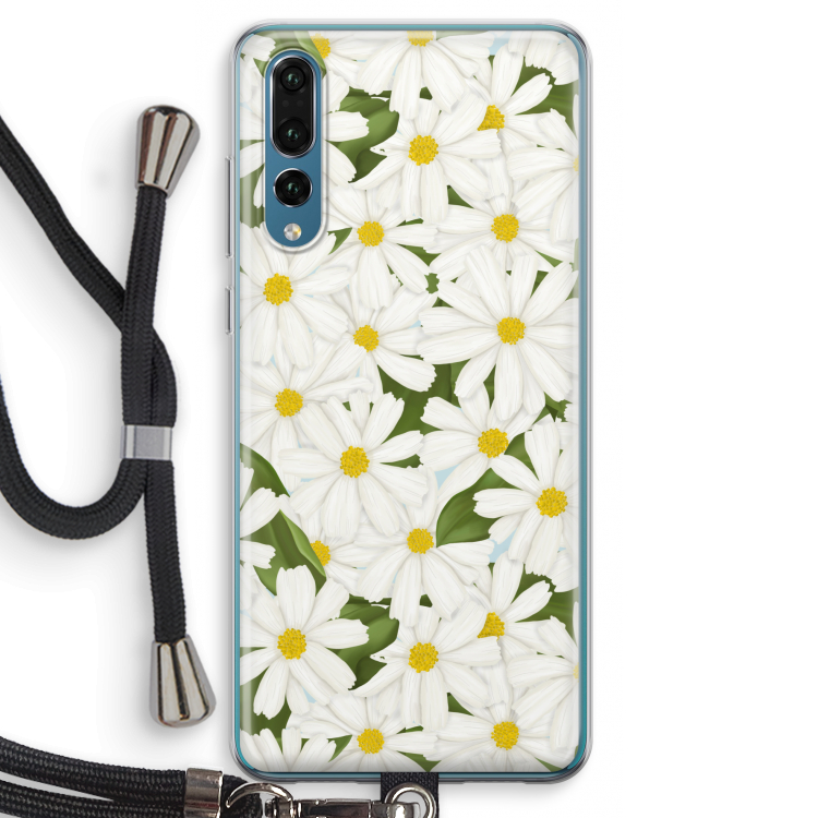 Summer Daisies: Huawei P20 Pro Transparant Hoesje met koord