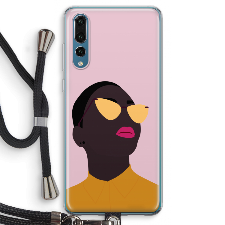 Yellow glasses: Huawei P20 Pro Transparant Hoesje met koord
