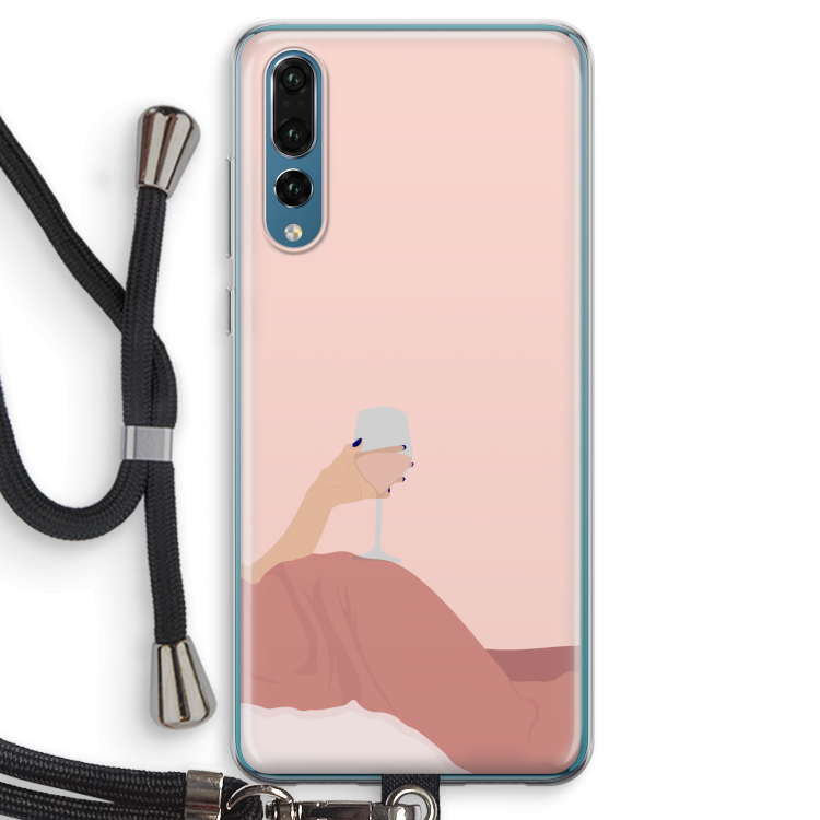 Wine: Huawei P20 Pro Transparant Hoesje met koord