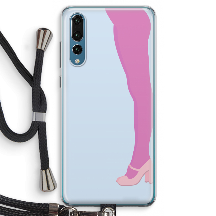 Pink panty: Huawei P20 Pro Transparant Hoesje met koord
