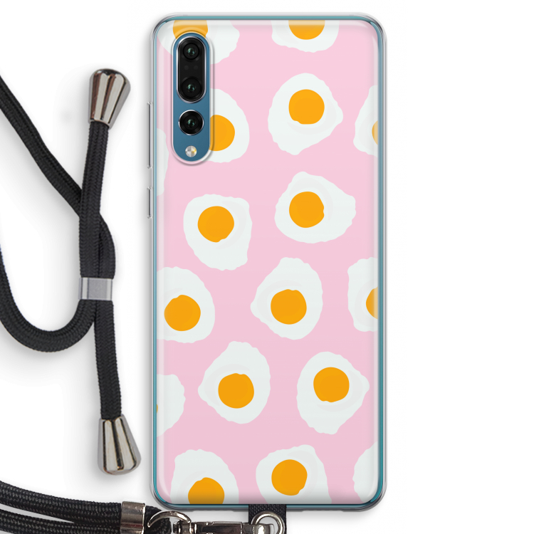 Dancing eggs: Huawei P20 Pro Transparant Hoesje met koord