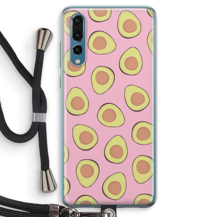 Dancing avocados: Huawei P20 Pro Transparant Hoesje met koord