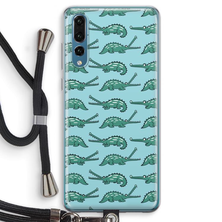 Kroko: Huawei P20 Pro Transparant Hoesje met koord