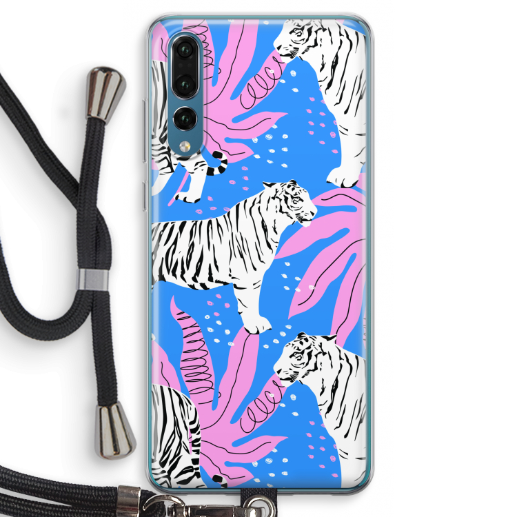 Tijger: Huawei P20 Pro Transparant Hoesje met koord