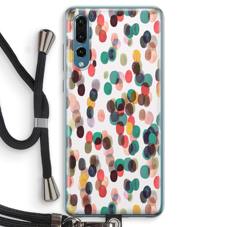 Tropical Dots: Huawei P20 Pro Transparant Hoesje met koord